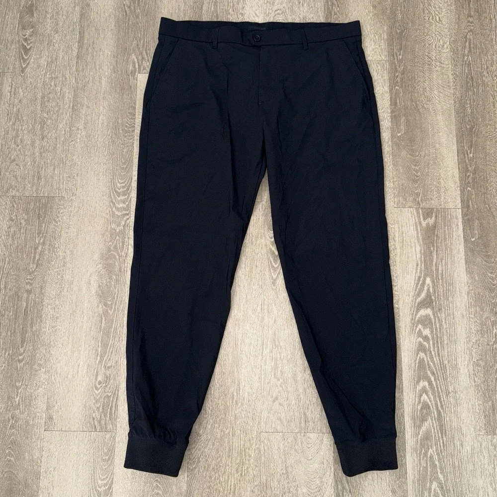 Greyson Montauk Performance Joggers Men's 38 Black Tailored Fit Lightweight